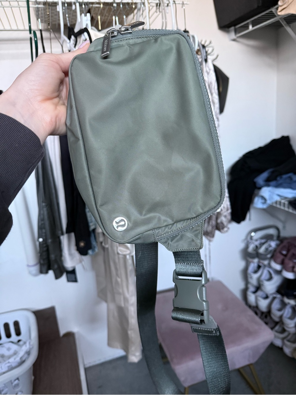 lululemon athletica Men's Sage Green Sling Pack
